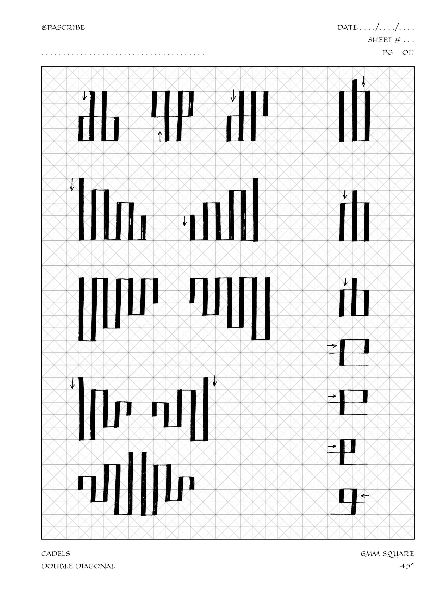 PAScribe - Cadels - Handouts & Grids - Broad Edged