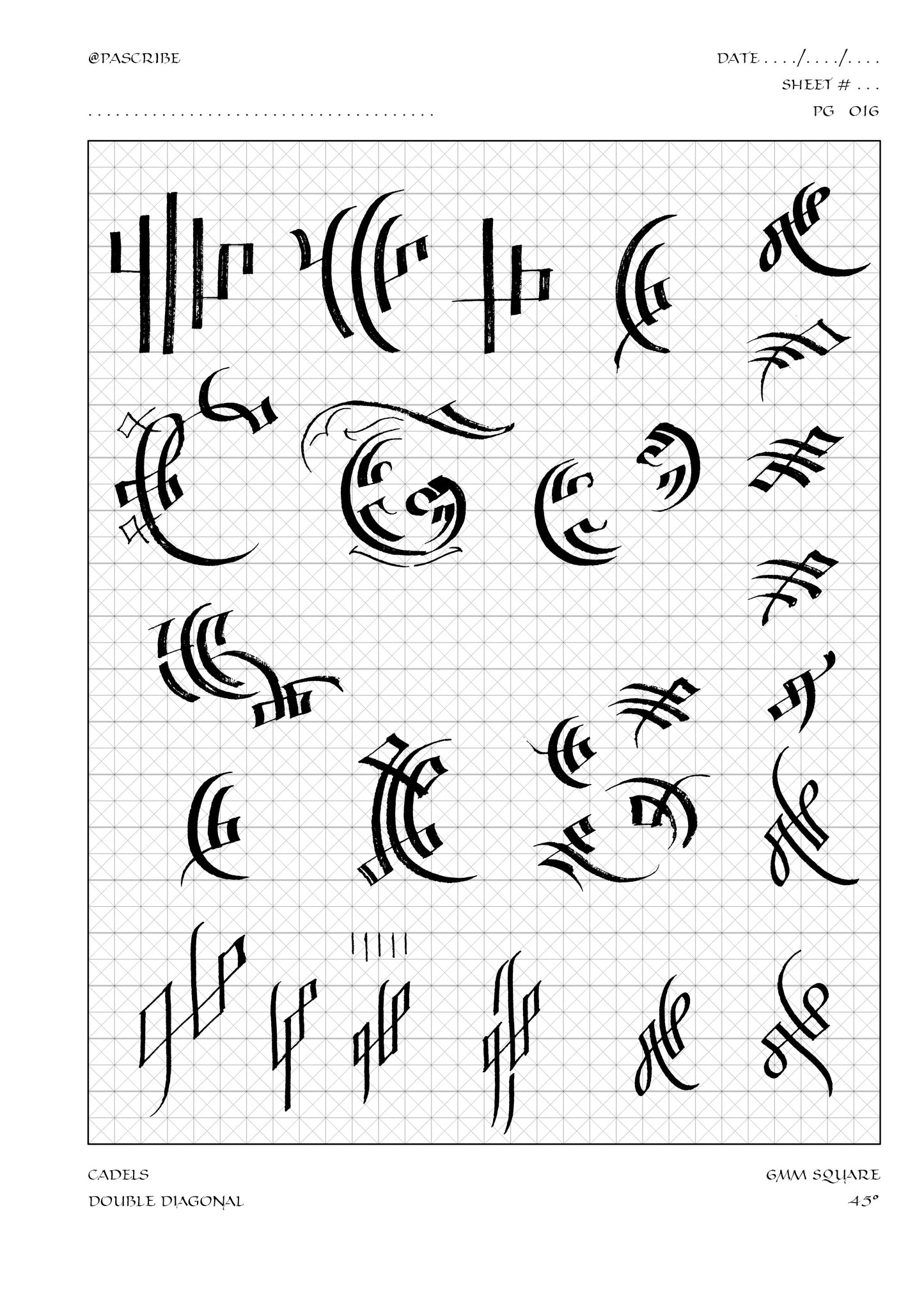 PAScribe - Cadels - Handouts & Grids - Broad Edged