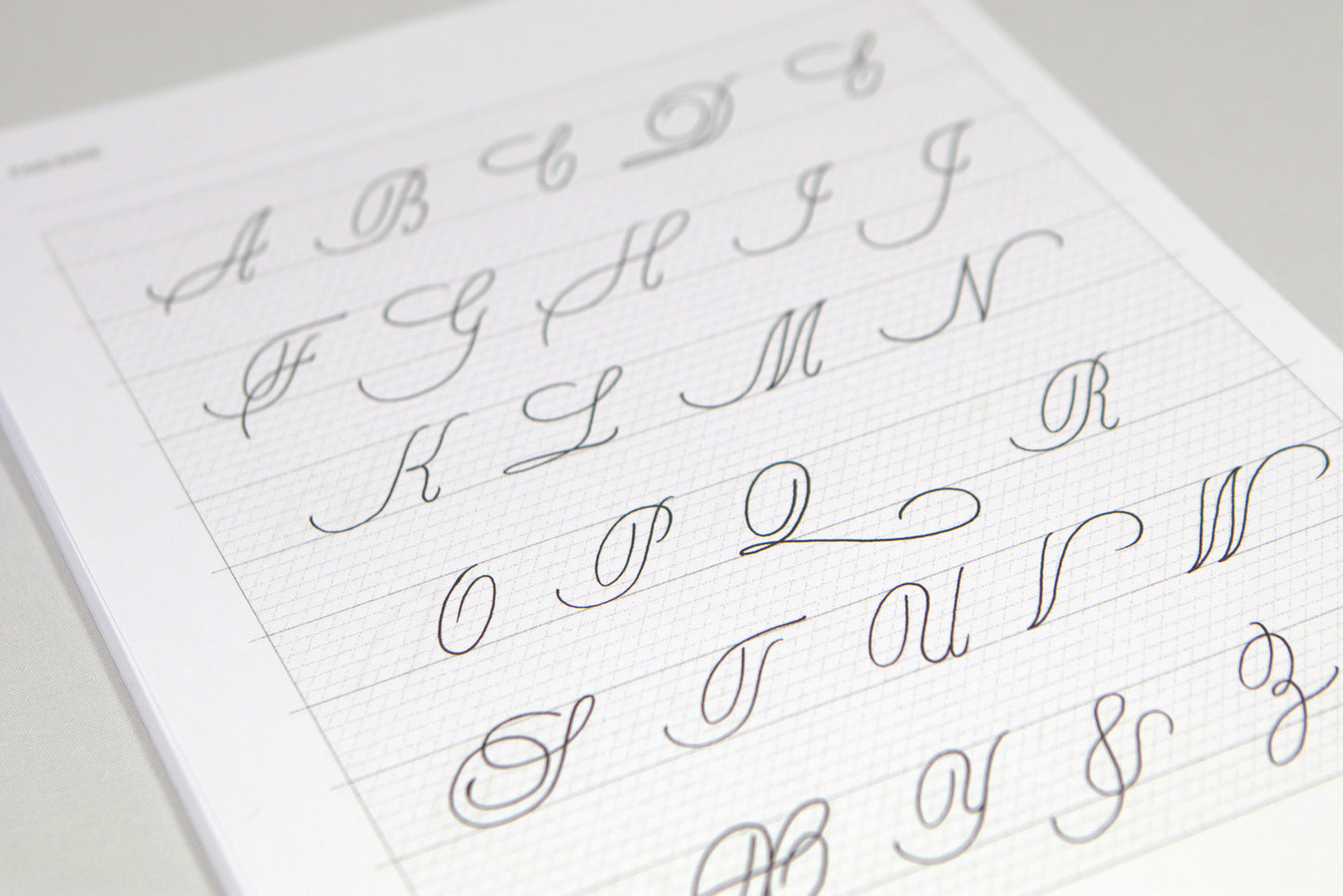 PAScribe - Copperplate Script - Worksheets & Grids - Monoline