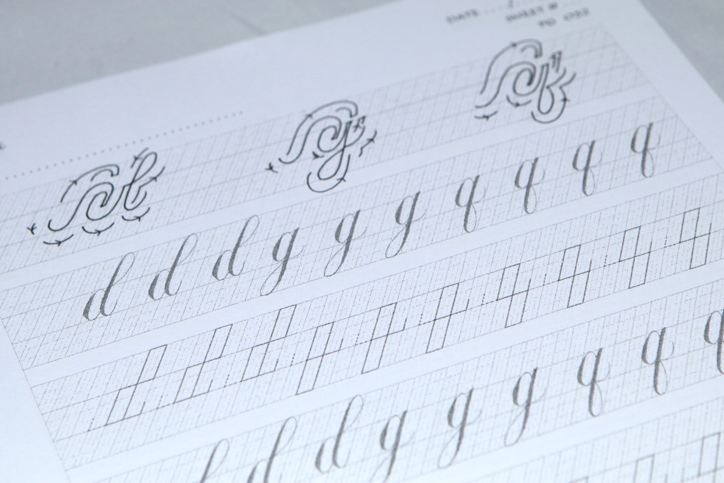 PAScribe - Copperplate Script - Worksheets & Grids - Nib & Ink