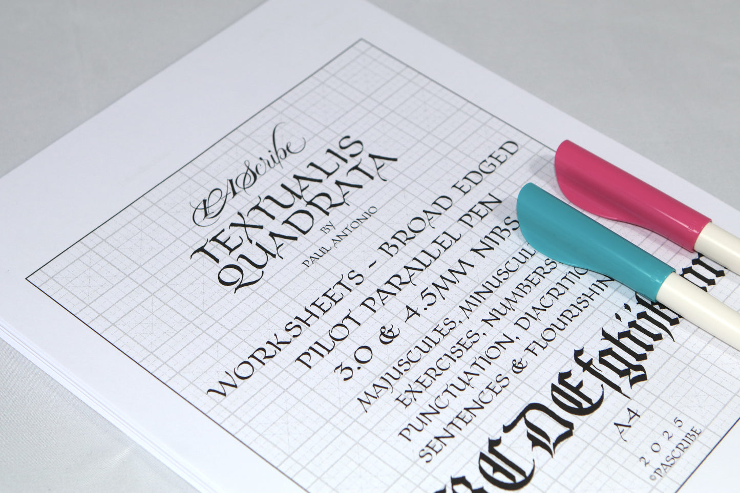 PAScribe - Textualis Quadrata - Worksheets & Grids - Broad Edged