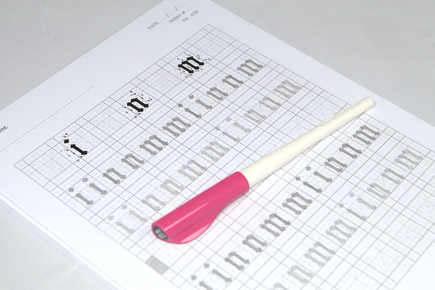 PAScribe - Textualis Quadrata - Worksheets & Grids - Broad Edged