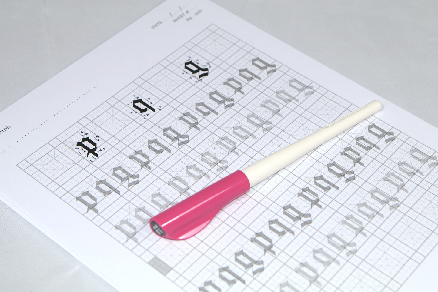 PAScribe - Textualis Quadrata - Worksheets & Grids - Broad Edged