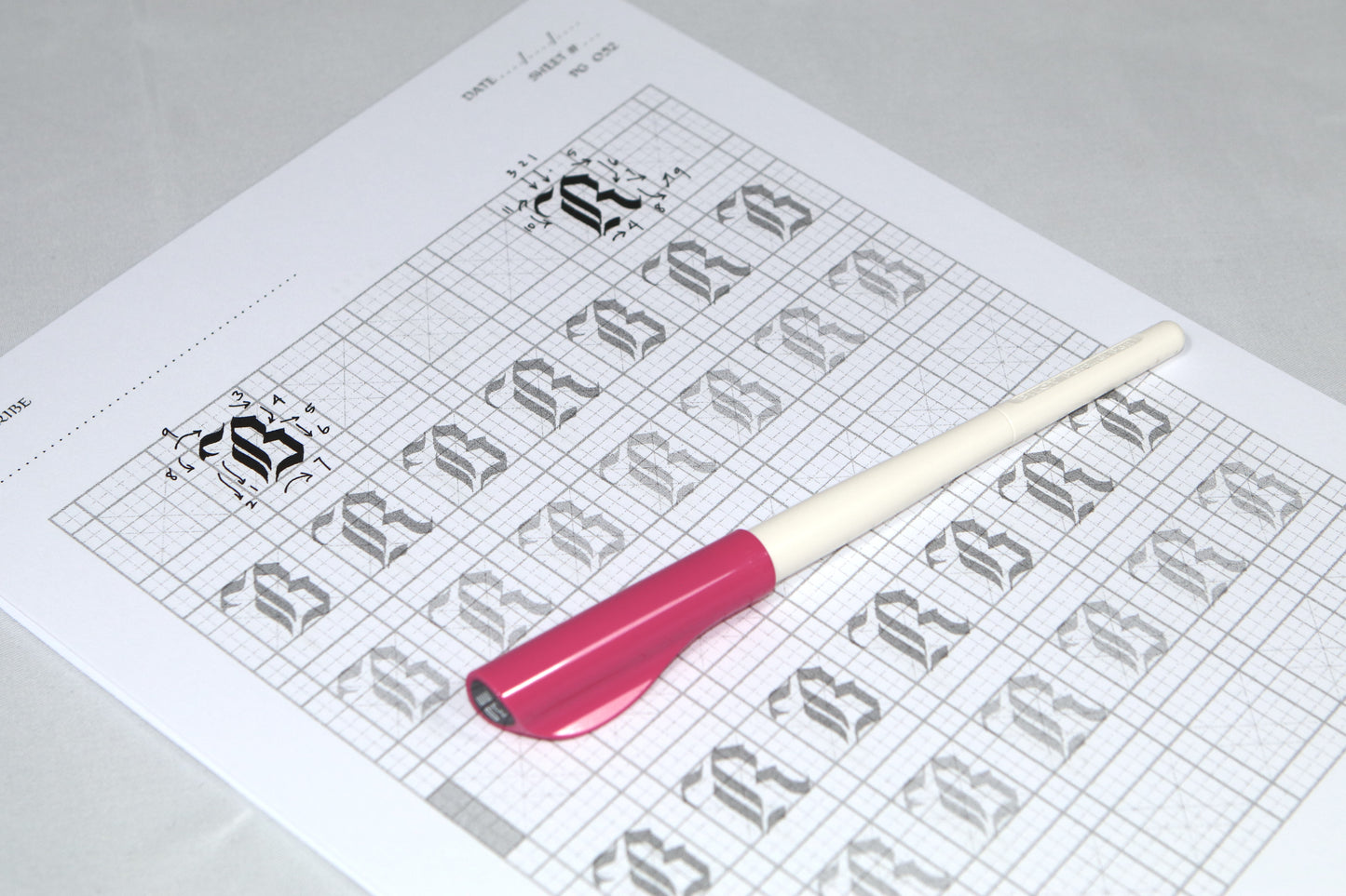 PAScribe - Textualis Quadrata - Worksheets & Grids - Broad Edged