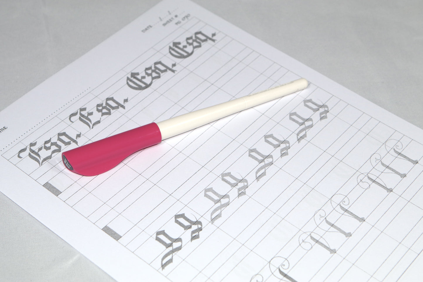 PAScribe - Textualis Quadrata - Worksheets & Grids - Broad Edged