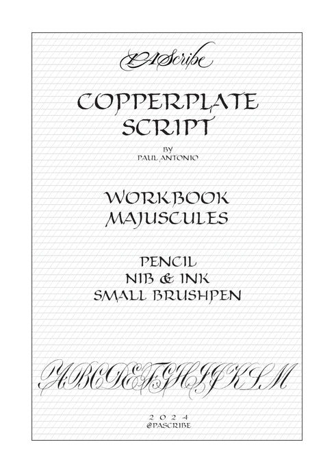 PAScribe Copperplate Script Angular Confinement Workbook