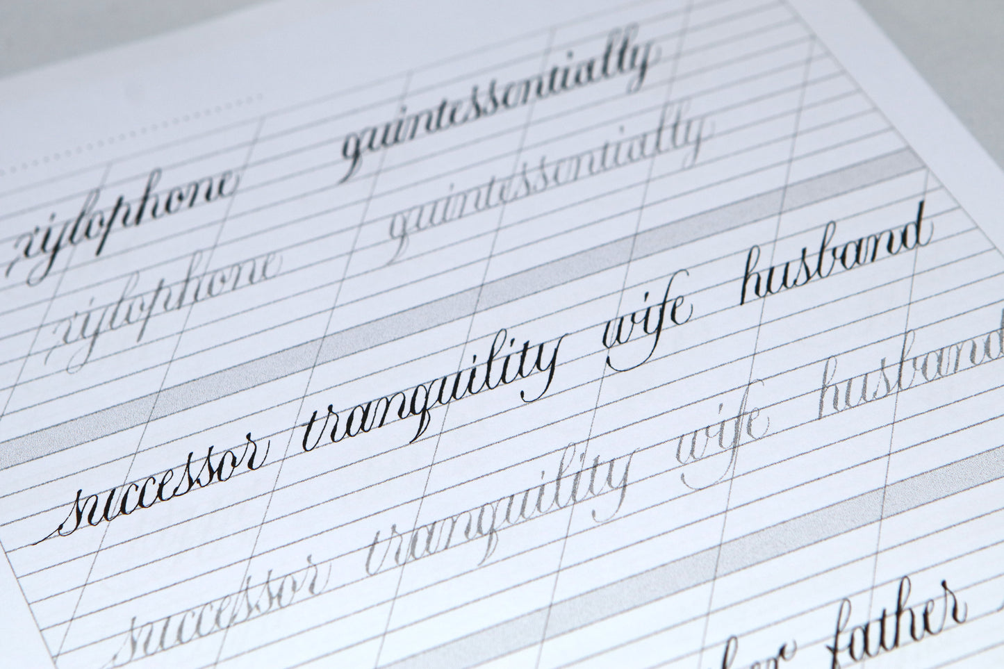 PAScribe - Copperplate Script - Worksheets & Grids - Nib & Ink