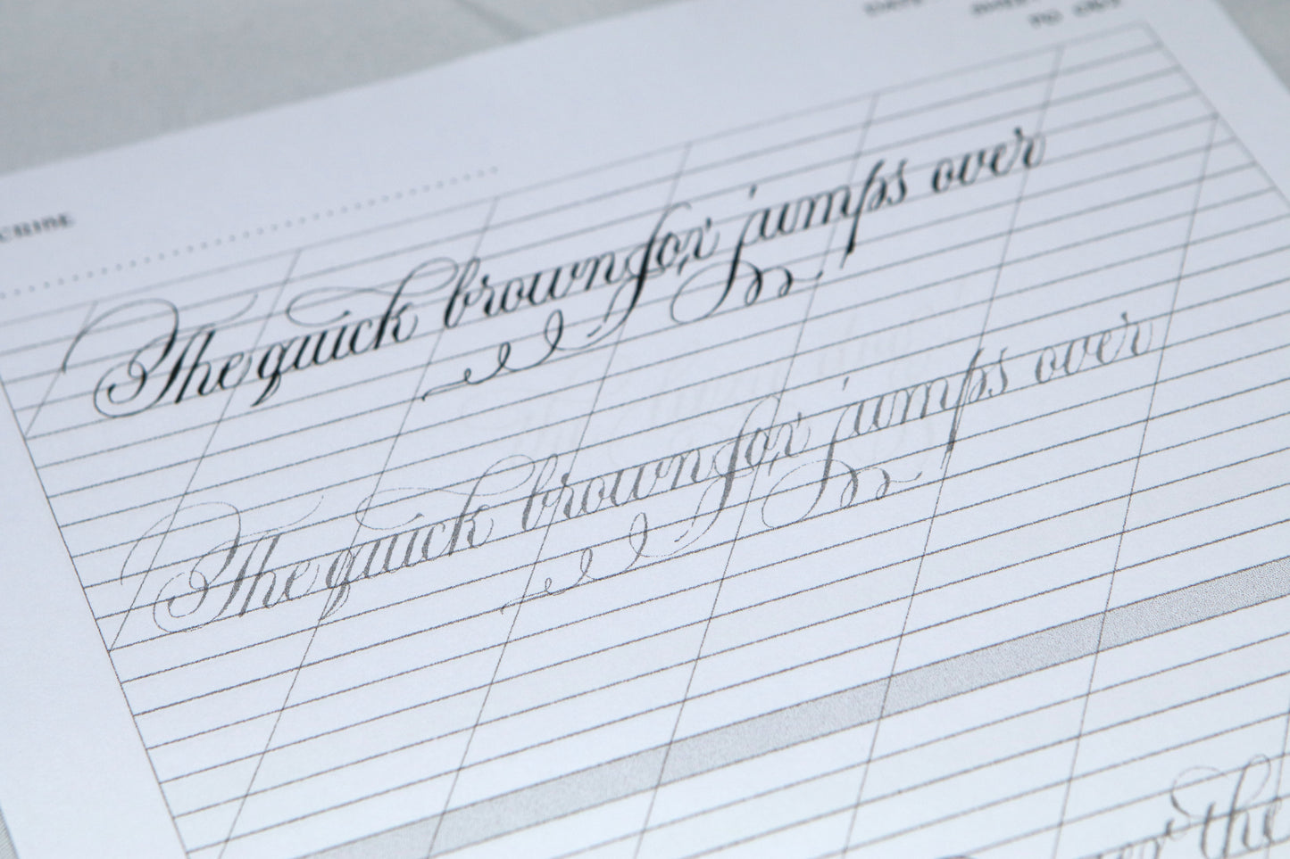 PAScribe - Copperplate Script - Worksheets & Grids - Nib & Ink
