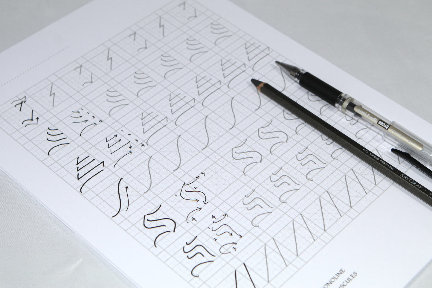 PAScribe - Textualis Quadrata - Worksheets & Grids - Monoline