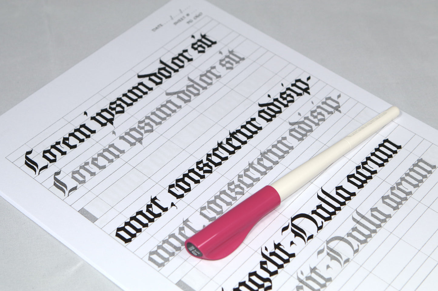 PAScribe - Textualis Quadrata - Worksheets & Grids - Broad Edged