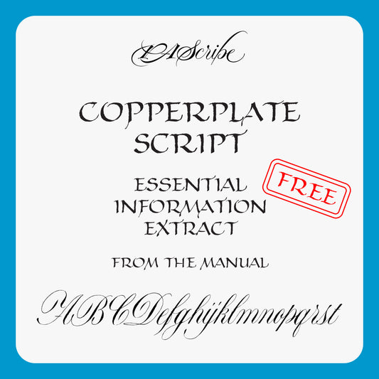 PAScribe - Copperplate Script - Manual - Essential Information Extracts - FREE