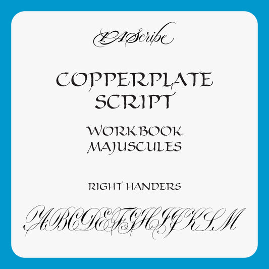 PAScribe - Copperplate Script - Workbook Majuscules for Right Handers