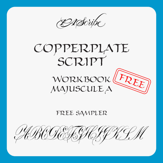 PAScribe - Copperplate Script - Majuscule A Sampler - FREE